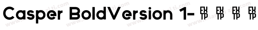 Casper BoldVersion 1字体转换